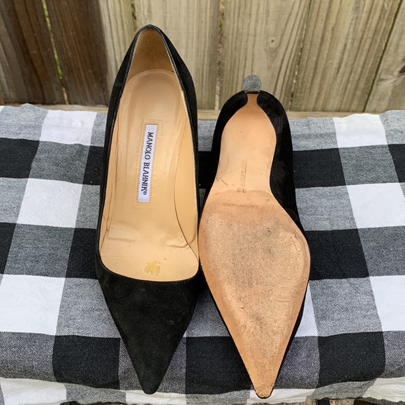 MANOLO BLAHNIK BB 70mm Suede Stiletto Pumps, size 39/9 - Picture 7 of 7